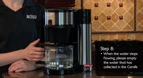 Bunn Velocity Brew coffee maker step 8