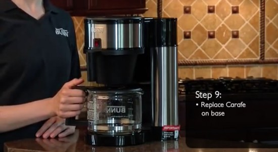 Bunn Velocity Brew coffee maker step 9
