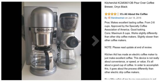 scaa certified coffee makers KitchenAid pour over coffee brewer