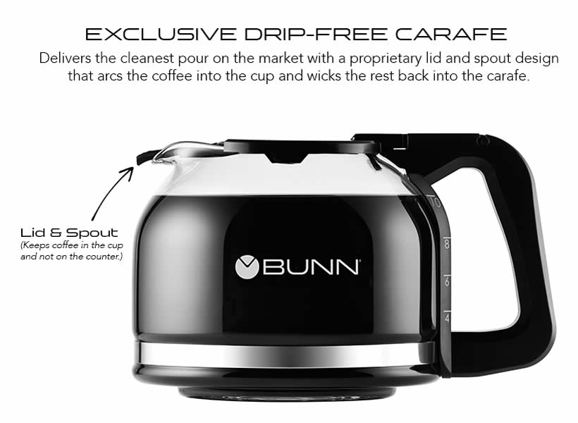BUNN Heat N' Brew 10 Cup Programmable Coffee Maker - Black